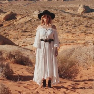 Free People White Maxi Dress